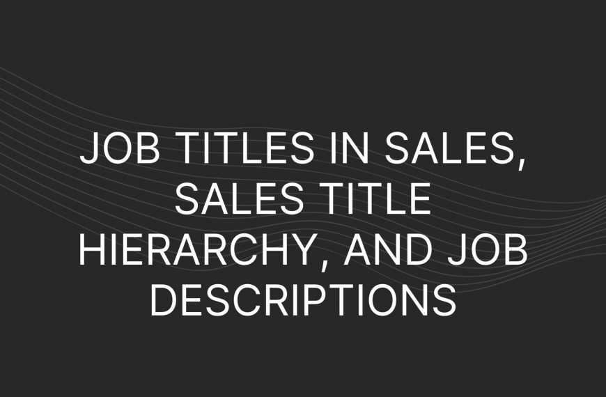 Job Titles in Sales