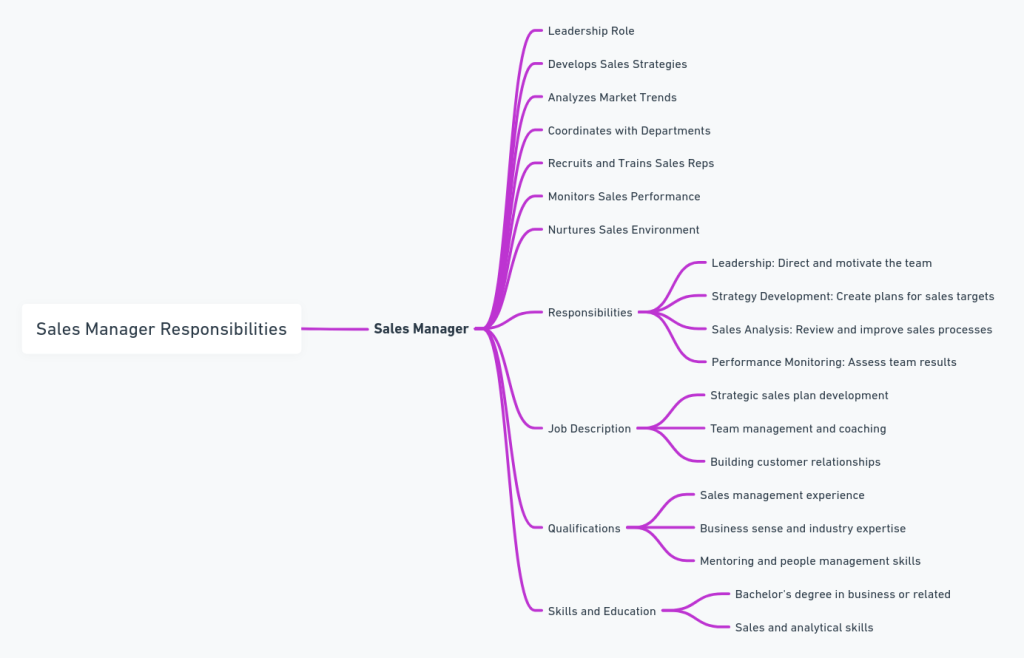 sales manager responsibilities
